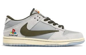 Nike x Travis Scott x PlayStation Dunk Low “Grey White”