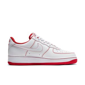 Nike Air Force 1 “07 “Contrast Stitch – White University Red”
