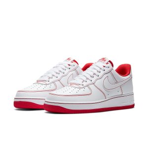 Nike Air Force 1 “07 “Contrast Stitch – White University Red”