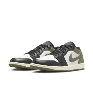 Air Jordan 1 Low “Black White Medium Olive”