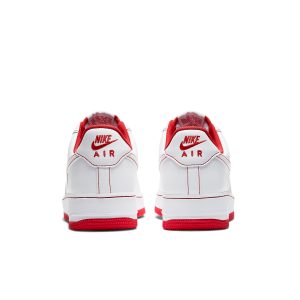 Nike Air Force 1 “07 “Contrast Stitch – White University Red”