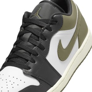 Air Jordan 1 Low “Black White Medium Olive”