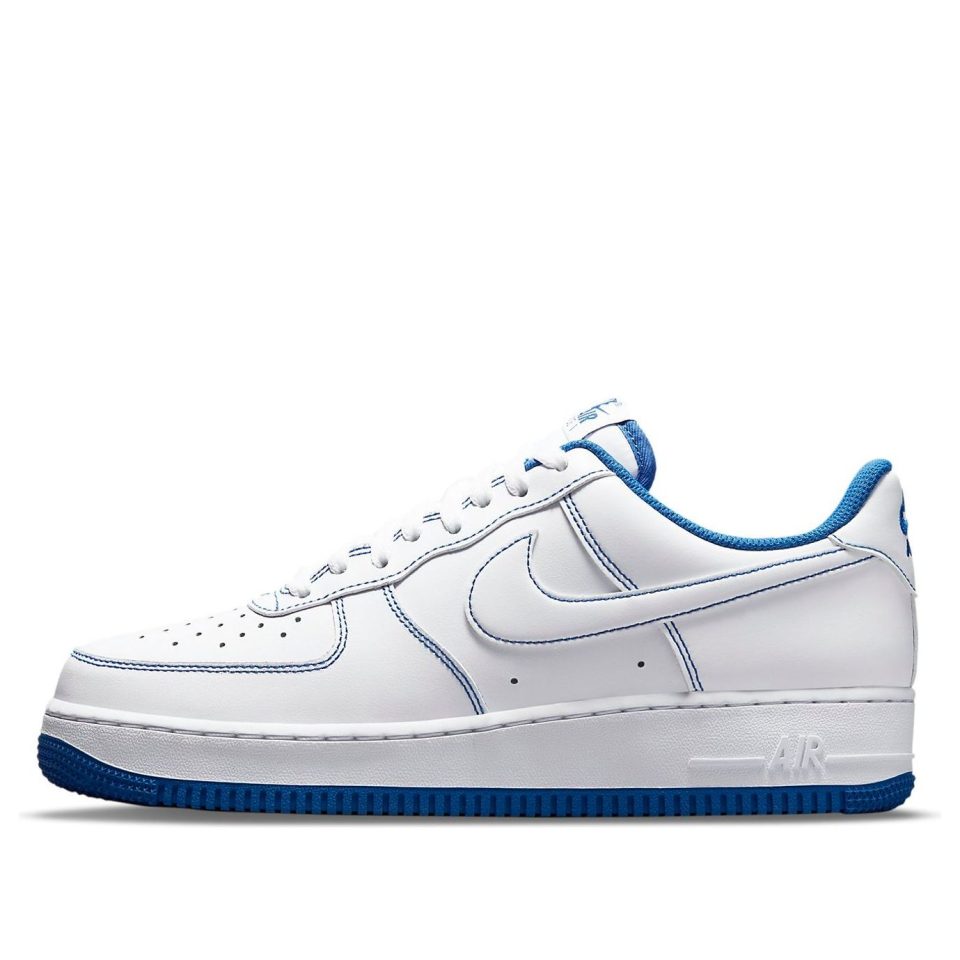 Nike Air Force 1 "07 "Contrast Stitch – White Game Royal"