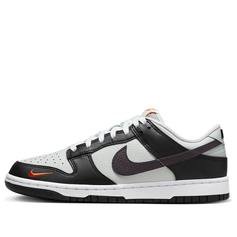 Nike Dunk Low "Black Total Orange Mini Swoosh"