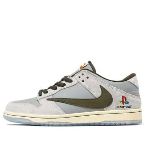 Nike x Travis Scott x PlayStation Dunk Low “Grey White”